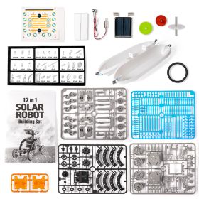 STEM Solar Robot Kit For Kids, 12-in-1 Educational STEM Science Experiment Toys