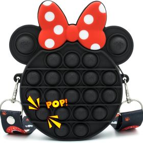Pop Purse For Girls; 2 In 1 Fidget Purse; Pop Poppet Bag; Bubble Purse; Cartoon Silicone Fidget Toys; Handbags With Adjustable Shoulder Strap Length;
