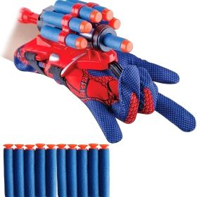 Spider Gloves Man Web Shooter Toy For Kids; Kids Plastic Cosplay Launcher Glove Hero Movie Launcher With Wrist Toy Set; Funny Decorate Children Funny
