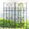 2 Pack Metal Garden Trellis 71" x 17.7" Rustproof Trellis for Climbing Plants Outdoor Flower Support Black