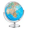 VEVOR Educational Globe for Kids, 10 in/254 mm, Interactive AR World Globe with AR Golden Globe APP LED Night Lighting 720° Rotation
