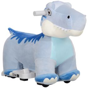 Qaba 6V Kids Electric Ride on Animal, Battery Powered Tyrannosaurus Ride on Toy, with Music Forward, PU Wheels, Foot Pedal