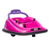 Aosom 12V Toddler Bumper Car with Remote Control, 360° Rotation Kids Electric Ride-On Toy, Twins Motor, Colorful LED Lights, 3 Songs