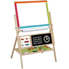 All-in-One Multifunction Wooden Kid's Art Education Easel with Accessories YF
