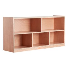 VEVOR Cubby Toy Organizer Storage Cabinet, 5-Compartment Cubby Storage Shelf, 48''W Kids Toy Storage Cabinet 2-Shelf, Classroom Cubbies