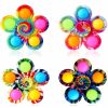 Pop Fidget Spinner Toys 4 Pc Simple Popping Toy Pack Bubble Sensory Set for Kids Party Favor Bulk ADHD Stress Relief Hand Spinners (Random , Pcs )
