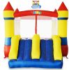 YARD Bounce House Dual Castle Slide with Air Blower, Four-Sided Protection Net, Inflatable Bounce House for Outdoor Indoor Party