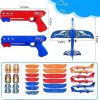 Airplane Launcher Toys, 2 Flight Modes LED Foam Glider Catapult Plane, Outdoor Flying Toy for Kids