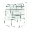 Metal Garden Trellis, Arch Trellis for Climbing Plants Outdoor, A-Frame, with Climbing Net, 57" x 66" x 81", Green