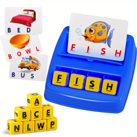 Matching Letter Game, Spelling Word and Increases Memory, Early Learning Educational Toy for Preschool & Kindergarten Kids Over 3-8 Years Old