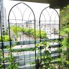 2 Pack Metal Garden Trellis 78.7" x 19.7" Rustproof Trellis for Climbing Plants Outdoor Flower Support Black