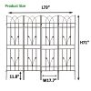 4 Pack Metal Garden Trellis 71" x 17.7" Rustproof Trellis for Climbing Plants Outdoor Flower Support Black