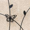 4 Pack Metal Garden Trellis 71" x 19.7" Rustproof Trellis for Climbing Plants Outdoor Flower Support Butterfly Deco Black