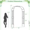 Outdoor Metal Garden Arch Trellis for Climbing Plants Grape Vine Flower