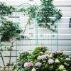4 Pack Metal Garden Trellis 86.7" x 19.7" Rustproof Trellis for Climbing Plants Outdoor Flower Support Light Green