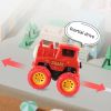 3'' Kids Pull Back Vehicle Toy Mini Racing Car Model Funny Crashproof Friction Toy Inertia Powered Stunt for Children