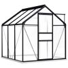Greenhouse with Base Frame Anthracite Aluminum 38.9 ft²