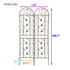 2 Pack Metal Garden Trellis 86.7" x 19.7" Rustproof Trellis for Climbing Plants Outdoor Flower Support Brown