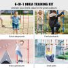 VEVOR Ninja Warrior Obstacle Course for Kids, 50 ft Weatherproof Slacklines, 500lbs Weight Capacity Monkey Line, Outdoor Playset Equipment