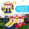 YARD Bounce House Dual Castle Slide with Air Blower, Four-Sided Protection Net, Inflatable Bounce House for Outdoor Indoor Party