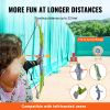 VEVOR Bow and Arrow Set for Kids, 2 Pack LED Light Up Archery Set with 20 Suction Cup Arrows, Standing Target, 2 Quivers, 3 Target Cans