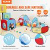 VEVOR 5 in 1 Kids Play Tent with Tunnel, Basketball Hoop for Boys, Girls, Babies and Toddlers