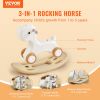 VEVOR 3 in 1 Rocking Horse for Toddlers 1-3 Years, Baby Rocking Horse with Detachable Balance Board and 4 Smooth Wheels
