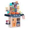 Kids Kitchen Playset 42 PCS Toy Accessories Set, Kitchen Toy Cookware w/ Real Sounds and Light for Kids XH