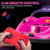 Aosom 12V Toddler Bumper Car with Remote Control, 360° Rotation Kids Electric Ride-On Toy, Twins Motor, Colorful LED Lights, 3 Songs