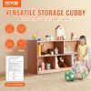 VEVOR Cubby Toy Organizer Storage Cabinet, 5-Compartment Cubby Storage Shelf, 48''W Kids Toy Storage Cabinet 2-Shelf, Classroom Cubbies