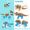 Take Apart Dinosaur Toys DIY Dinosaur Construction Building Block Assembly Toys with Electric Drill for Kids 3 to 7 Year Old