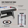 VEVOR Air-Powered Hockey Table, 72" Indoor Hockey Table for Kids and Adults, LED Sports Hockey Game with 2 Pucks, 2 Pushers