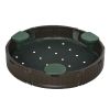 Outsunny Kids Outdoor Sandbox with Cover Garden Bed, Easy Assembly Children's Round Sandbox for Backyard, Brown, 48.5" x 48.5" x 8.75"