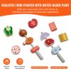 VEVOR 26 PCS Kids BBQ Grill Playset Wooden Cooking Grill Toy Set Pretend Sound