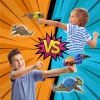 Rocket Launcher Airplane Toy with Dinosaur Targets Foam Pterosaur Shooting Games for Outdoor Kids Toys 5 6 7 8 Year Old Boy Catapult Plane Toy Christm