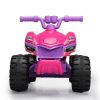 Kids Ride-on ATV, 6V Battery Powered Electric Quad Car with Music, LED Lights and Spray Device, 4 Wheeled Ride-on Toy for Toddlers Age 3-5, Rose Red