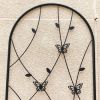2 Pack Metal Garden Trellis 71" x 19.7" Rustproof Trellis for Climbing Plants Outdoor Flower Support Butterfly Deco Black
