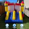 YARD Bounce House Dual Castle Slide with Air Blower, Four-Sided Protection Net, Inflatable Bounce House for Outdoor Indoor Party