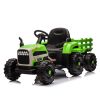 Ride on Tractor with Trailer,24V Battery Powered Electric Tractor Toy, 200w*2motor 1.86-4.97MPH/Remote Control,electric car for kids