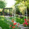 Metal Garden Arch Garden Arbor Trellis Climbing Plants Support Rose Arch Cream White
