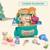 Gift Pet Dog Care Play Set for Kids 16 Pcs Pretend Vet Grooming Toys for Kids