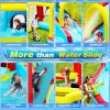 7 in1 Inflatable slide water park bouncing house outdoor Soccer garden bouncer with Splash pool & Water gun & Climbing wall & Basketball & Football