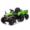 Ride on Tractor with Trailer,24V Battery Powered Electric Tractor Toy, 200w*2motor 1.86-4.97MPH/Remote Control,electric car for kids