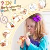 8Pcs Toddler Musical Toys Wooden Montessori Musical Instruments with Xylophone Tambourine Maracas for Boys Girls Aged 3 4 5 Years Old