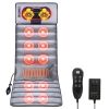 Full Body Electric Massage Mat with Heat Vibration Massage Pad Cushion Back Massage Mattress Chair Pad with Neck Massage Pillow with 10 Vibration Moto