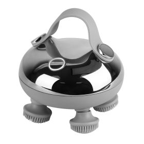 Electric Scalp Massager Rechargeable Head Mssager IPX7 Waterproof Dog Cat Massager with Red Light 3 Modes 3 Types of Massage Claws for Men Women Elder (option: Silver)