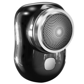 Electric Razor for Men Mini Shaver Portable Pocket Size Shaver USB Rechargeable Dry Usage for Home Travel Office (option: Black)