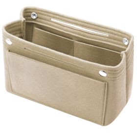 Felt Handbag Insert Organizer Purse Tote Shaper Bag in Bag Cosmetic Bag Handbag Purse Organizer (option: White)