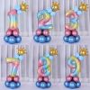 Color Change Foil Number Foil Balloons for Birthday Party Decorations Kids Toys Baby Shower Latex Globos