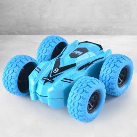 Toy Car Flip Children Inertia Double Sided Dump Truck Kids Toys For Boys (Color: Blue)